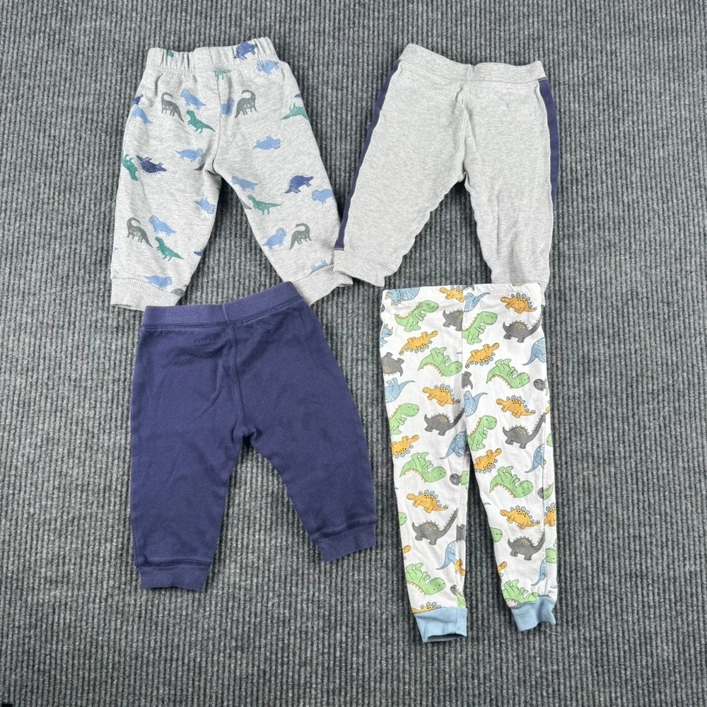Carters Baby Place Boys Dinosaur Pants Joggers Bundle 6-9M‎ 9M 24M 4pc Set 415